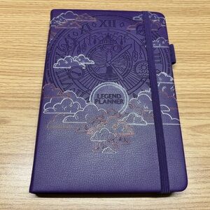 Legend Planner Hardcover Notebook in Purple with Silver Foil